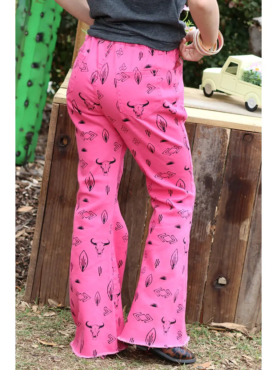 Amy Printed Bootcut Jeans