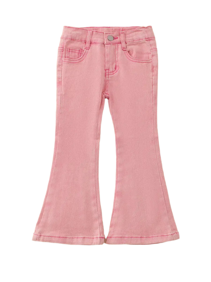 Leigh Kids Pink Bootcut Jeans