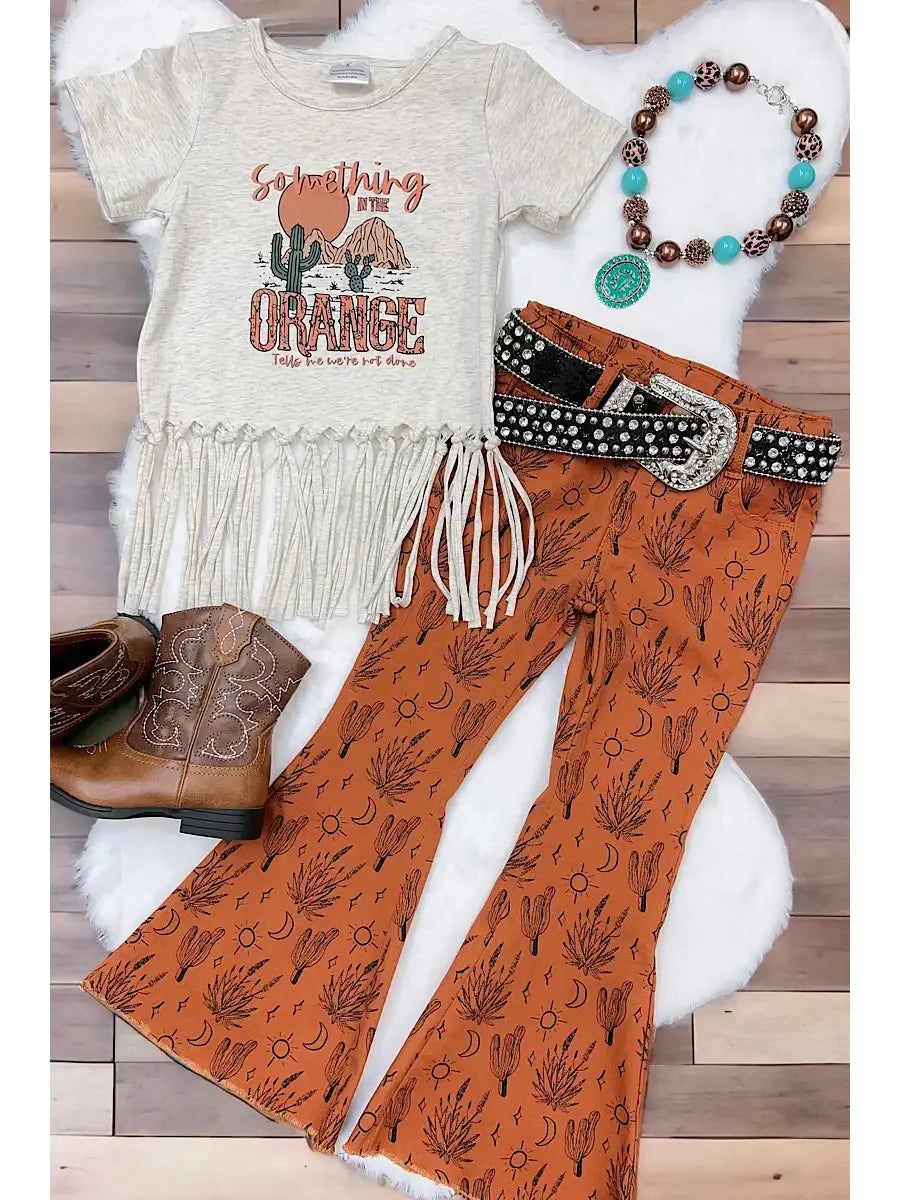 Desert Scene Kids Bellbottom Jean