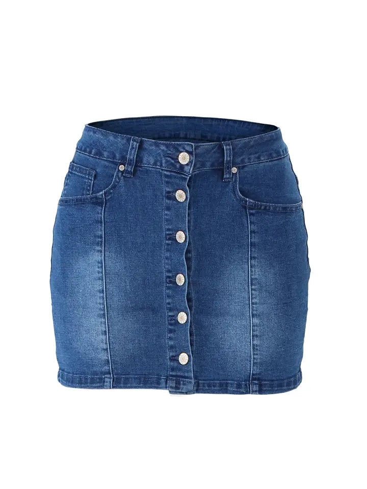 Rowan Denim Hip Skirt