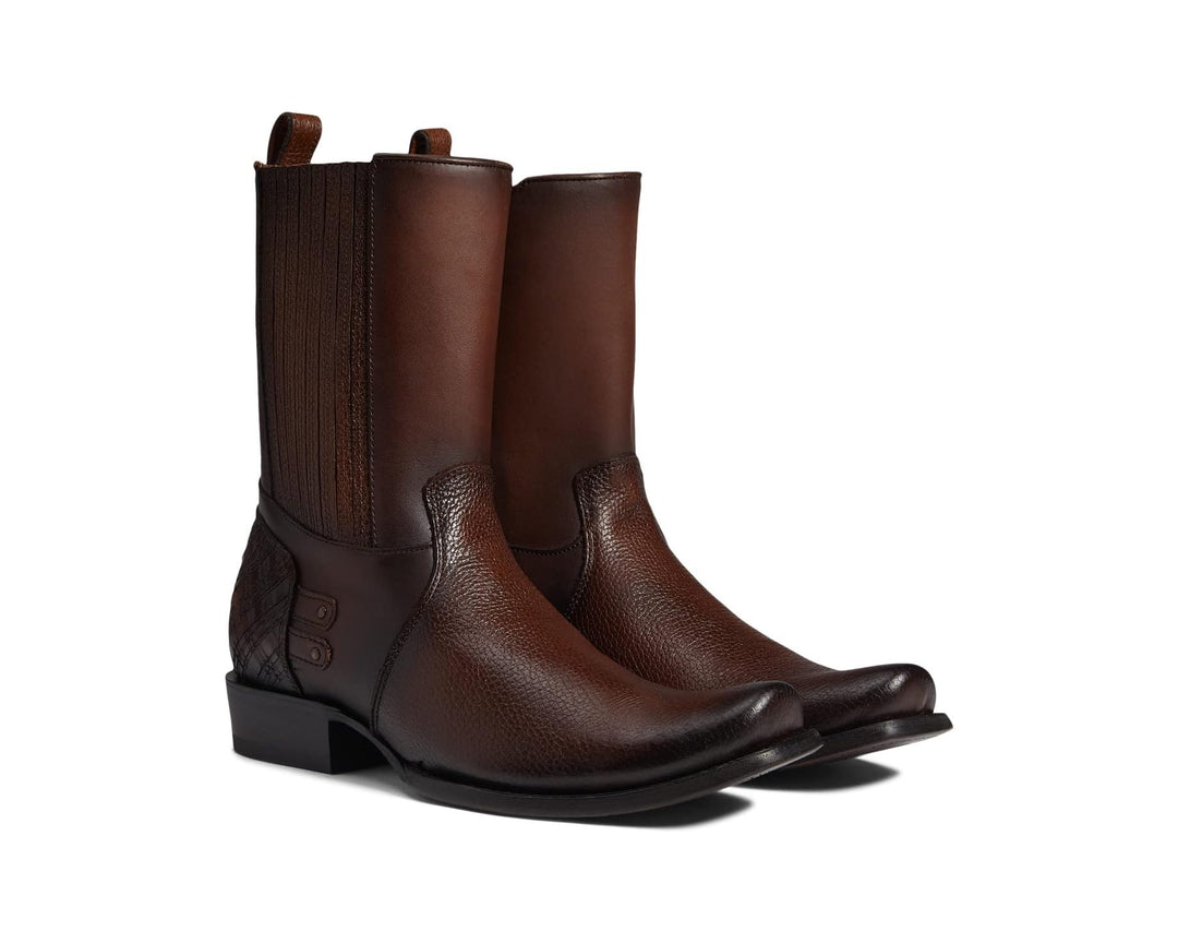 Ambrose Cuadra Zipper and Stud Square Toe