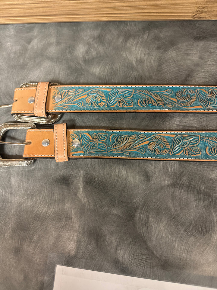 Turquoise Floral Belt