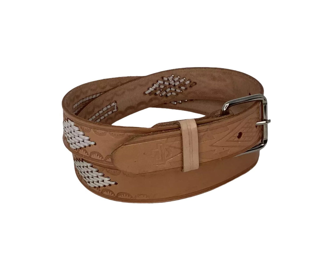 Dakota Stitched Leather Belt