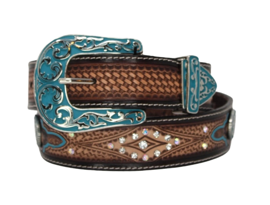 Macy Turquoise Concho Studded Belt