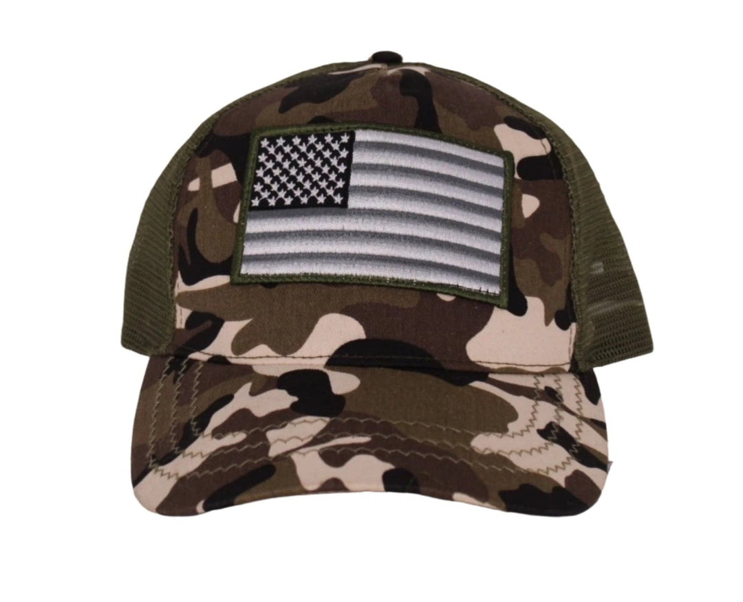 Merica USA Camo Snapback Cap