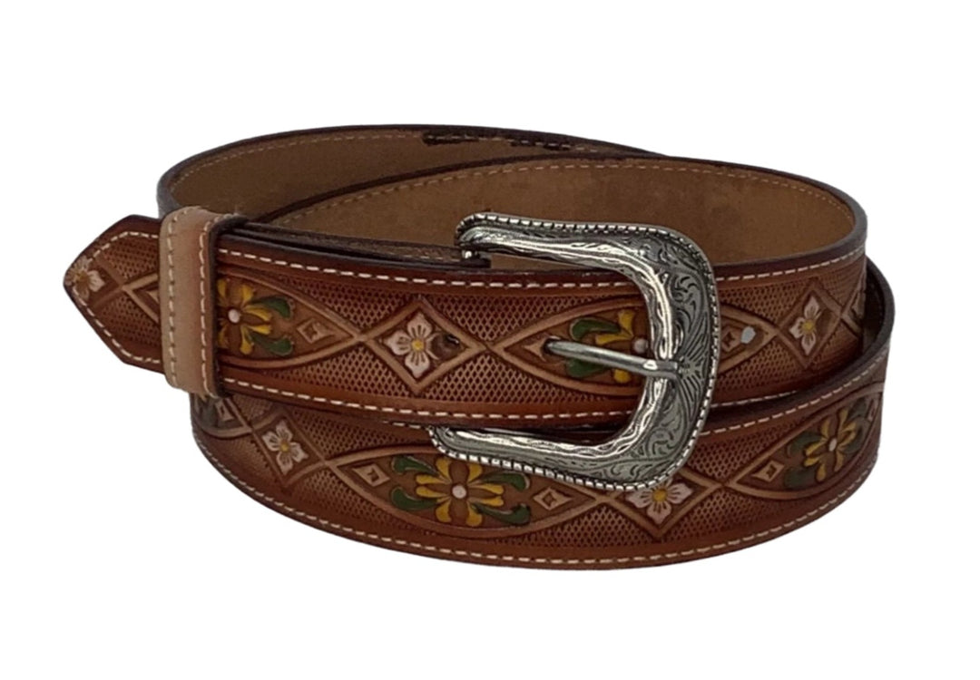 Abbie Floral Leather Belt