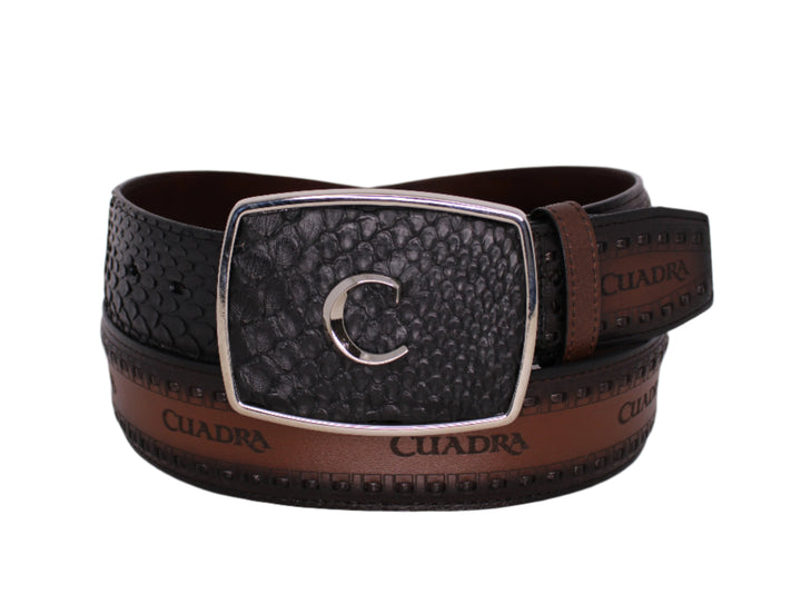 Manuel Black Python Laser Woven Belt