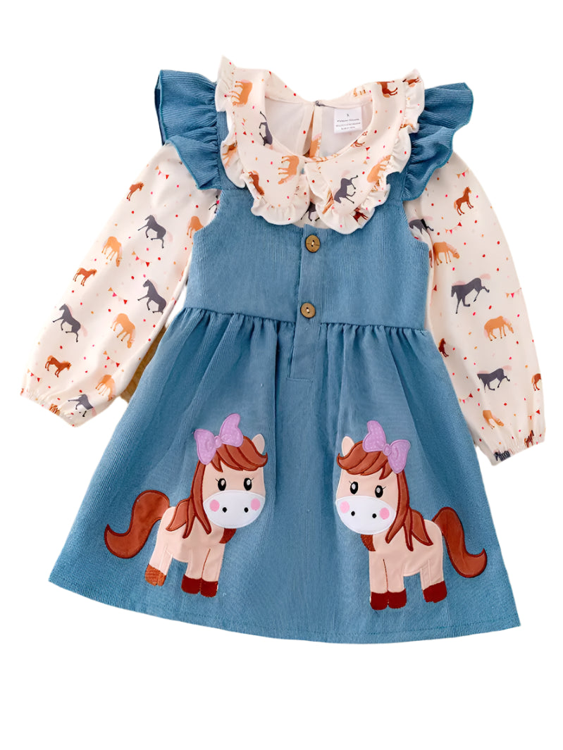 Katelyn Kids Pony Overall Dress