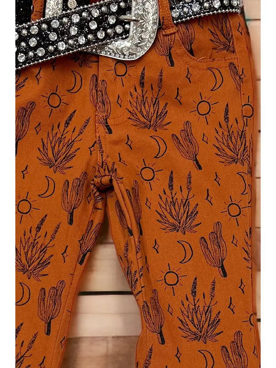 Desert Scene Kids Bellbottom Jean