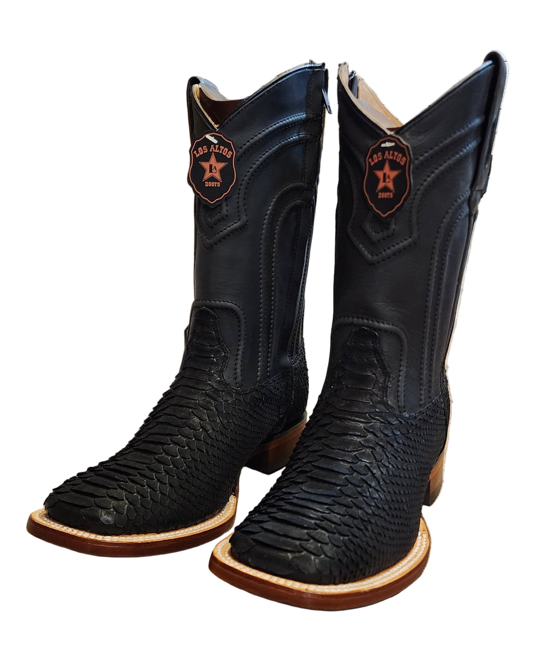 McLain Wide Toe Python Boots