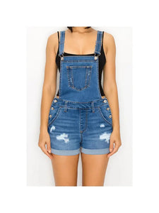 Genie Distressed Shortalls