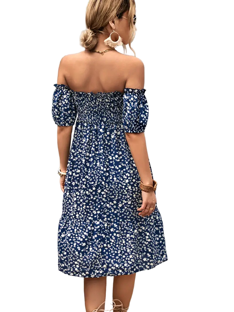 Annmarie Floral Off Shoulder Dress