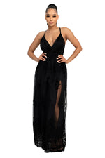 Load image into Gallery viewer, Cammie Strap Mesh Maxi Dress
