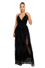 Load image into Gallery viewer, Cammie Strap Mesh Maxi Dress
