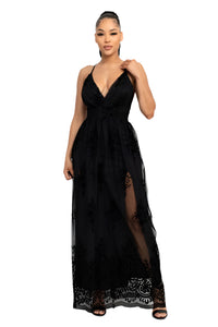 Cammie Strap Mesh Maxi Dress