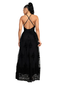 Cammie Strap Mesh Maxi Dress