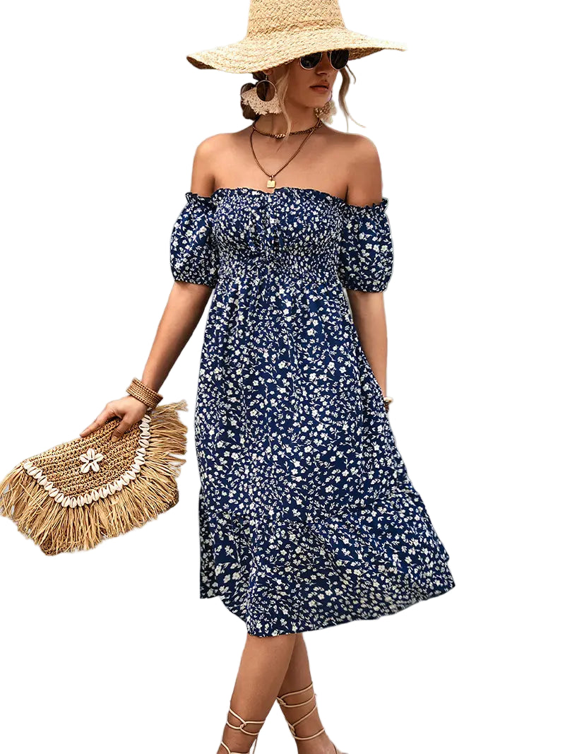 Annmarie Floral Off Shoulder Dress