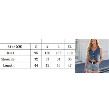 Gillian Denim Short Vest