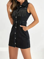 Load image into Gallery viewer, Tracey Fringe Front Pocket Dress
