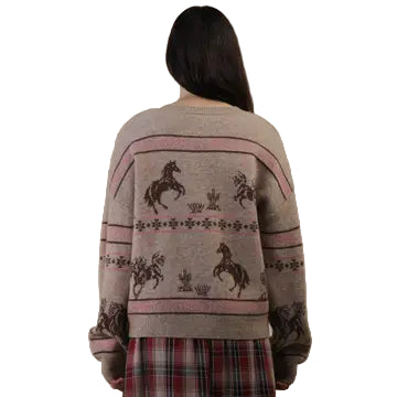 Leila Western Horse Knit Sweater