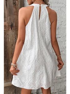 Gabbie Eyelet Halter Dress