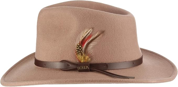 Indy Scala Feather Felt Hat