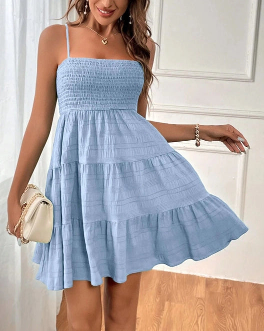 Tiffany Smocked Sleeveless Dress