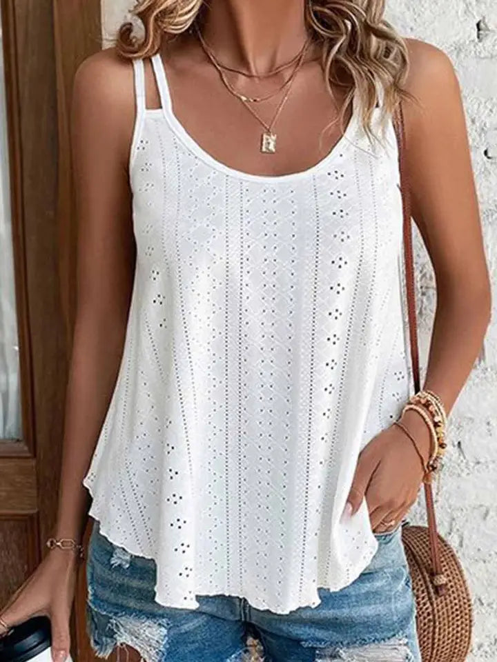 Elise Eyelet Strappy Top