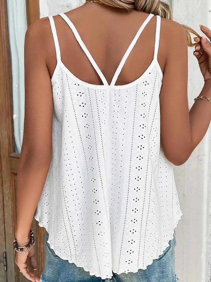 Elise Eyelet Strappy Top