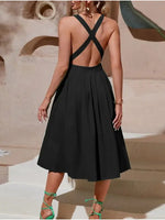 Load image into Gallery viewer, Yvette Crossover Backless Midi Dress
