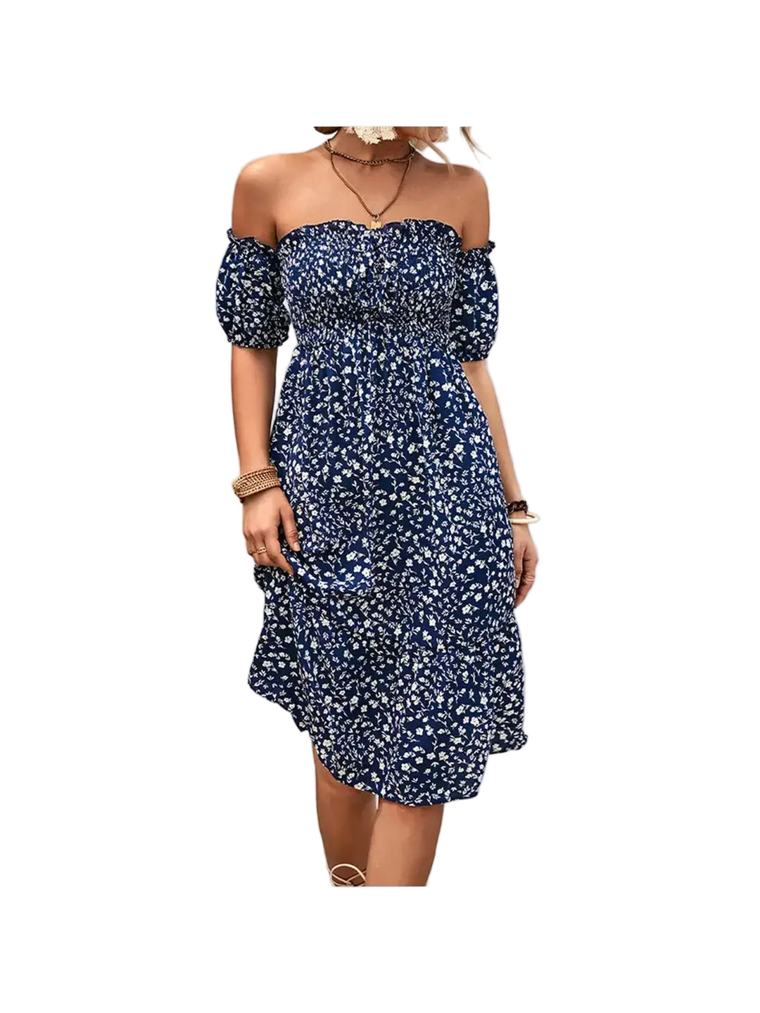 Annmarie Floral Off Shoulder Dress