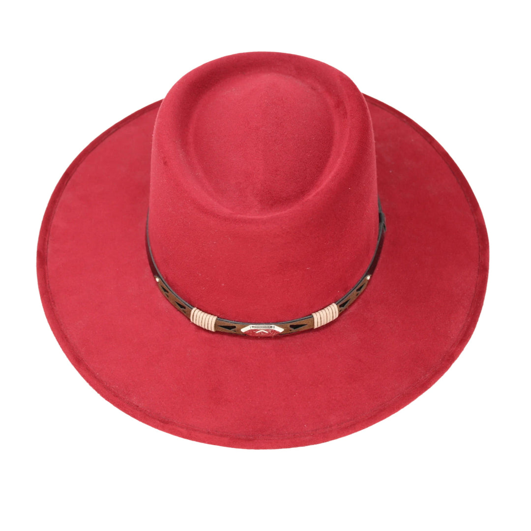 Fran Round Crown Suede Hat