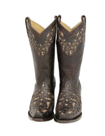 Load image into Gallery viewer, Pearl Laser Cut Cowgirl Boots
