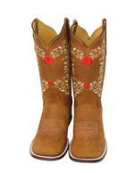 Load image into Gallery viewer, Carlotta Rose Leather Cowgirl Boot
