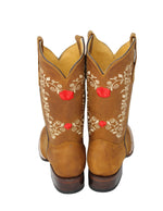Load image into Gallery viewer, Carlotta Rose Leather Cowgirl Boot
