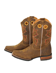 Wesley Leather Cowboy Boot