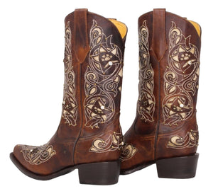 Jodia Laser Cut Cowgirl Boots