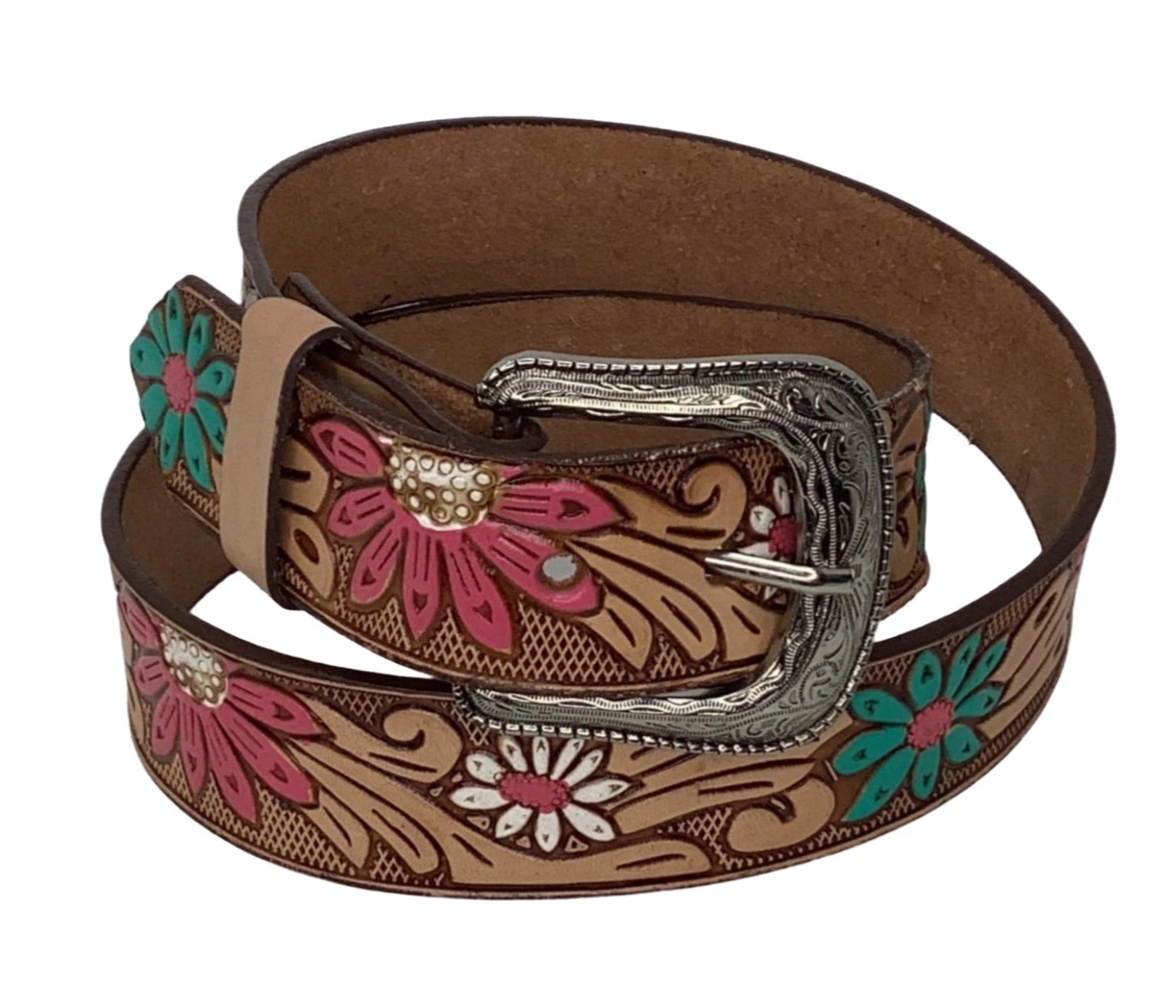 Aniyah Floral Leather Belt