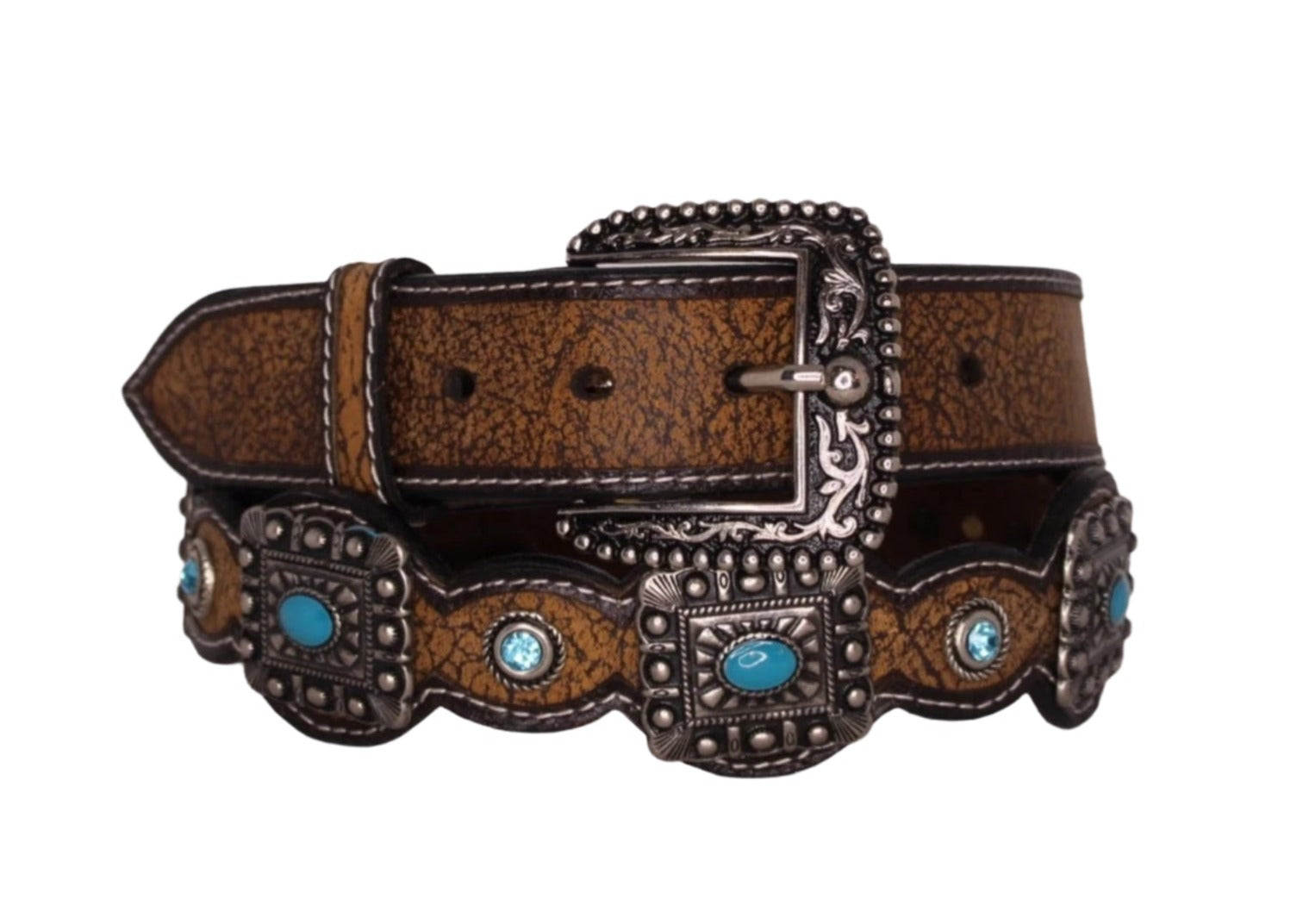Remi Studded Leather Concho Belt