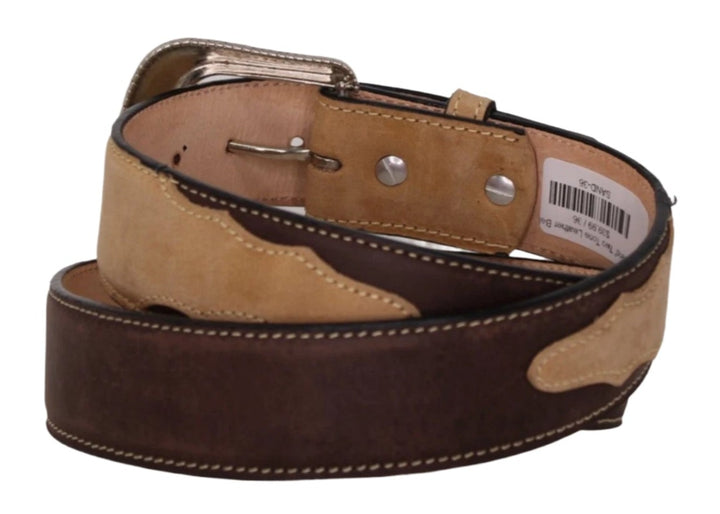 Sand Two Tone Leather Belt