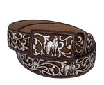 Load image into Gallery viewer, Nalani Floral Leather Belt
