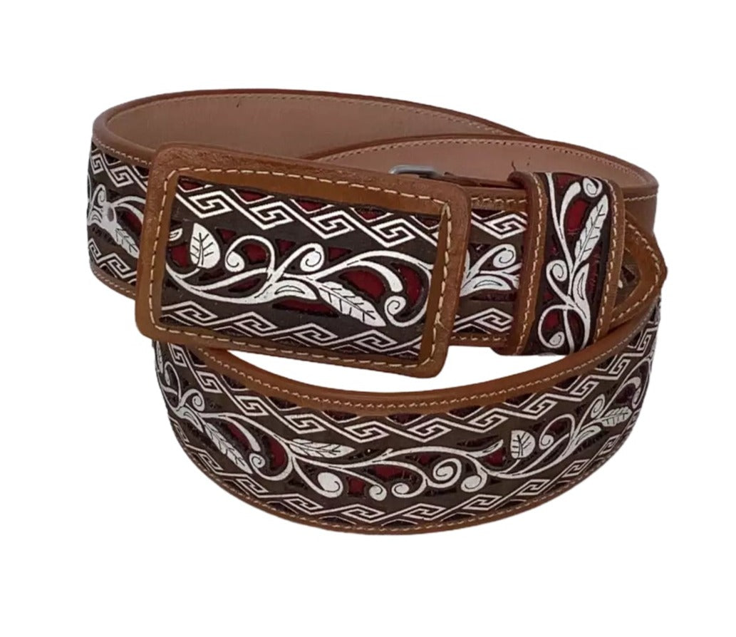 Nalani Floral Leather Belt