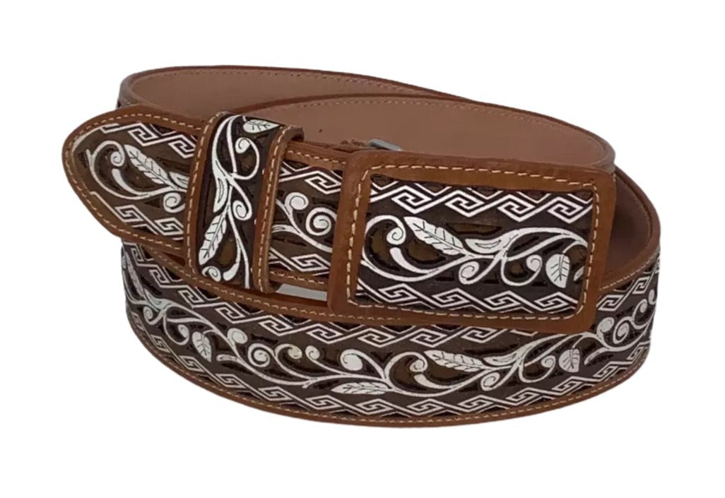 Nalani Floral Leather Belt