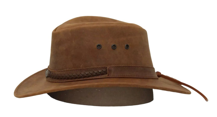 Aussie Mountaineer Western Leather Hat