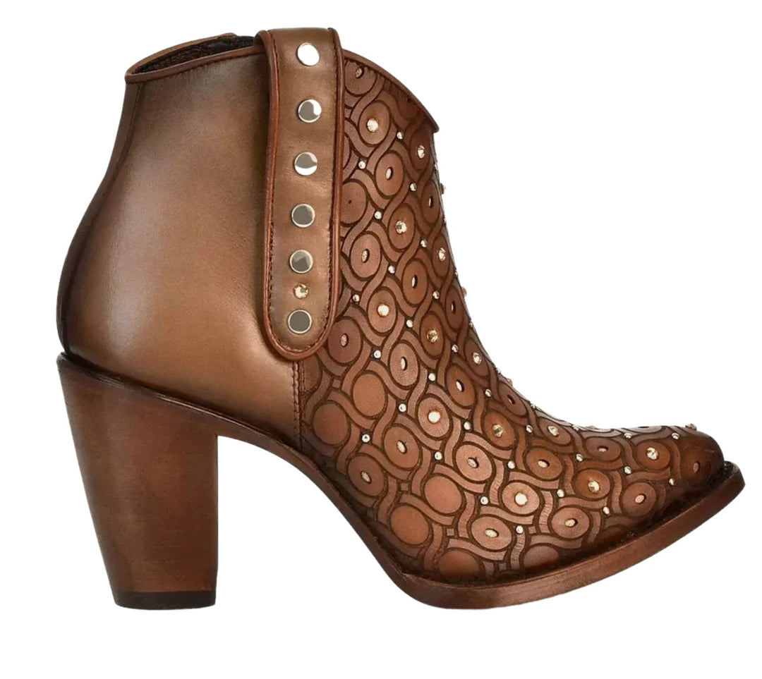 Crystal Cuadra Studded Short Boots