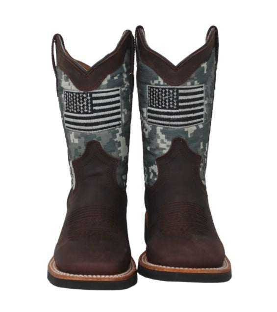 Aaron Youth B&W Flag Boots