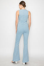 Load image into Gallery viewer, Aleida Denim Boot-cut Jumpsuit
