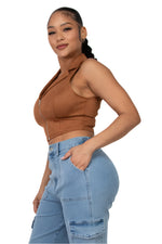 Load image into Gallery viewer, Clara Suede Zip Up Vest
