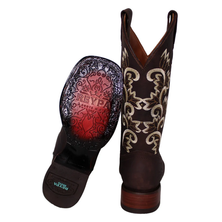 Calico Ivy Detail Cowgirl Boots