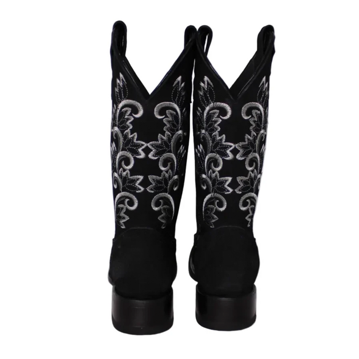Calico Ivy Detail Cowgirl Boots